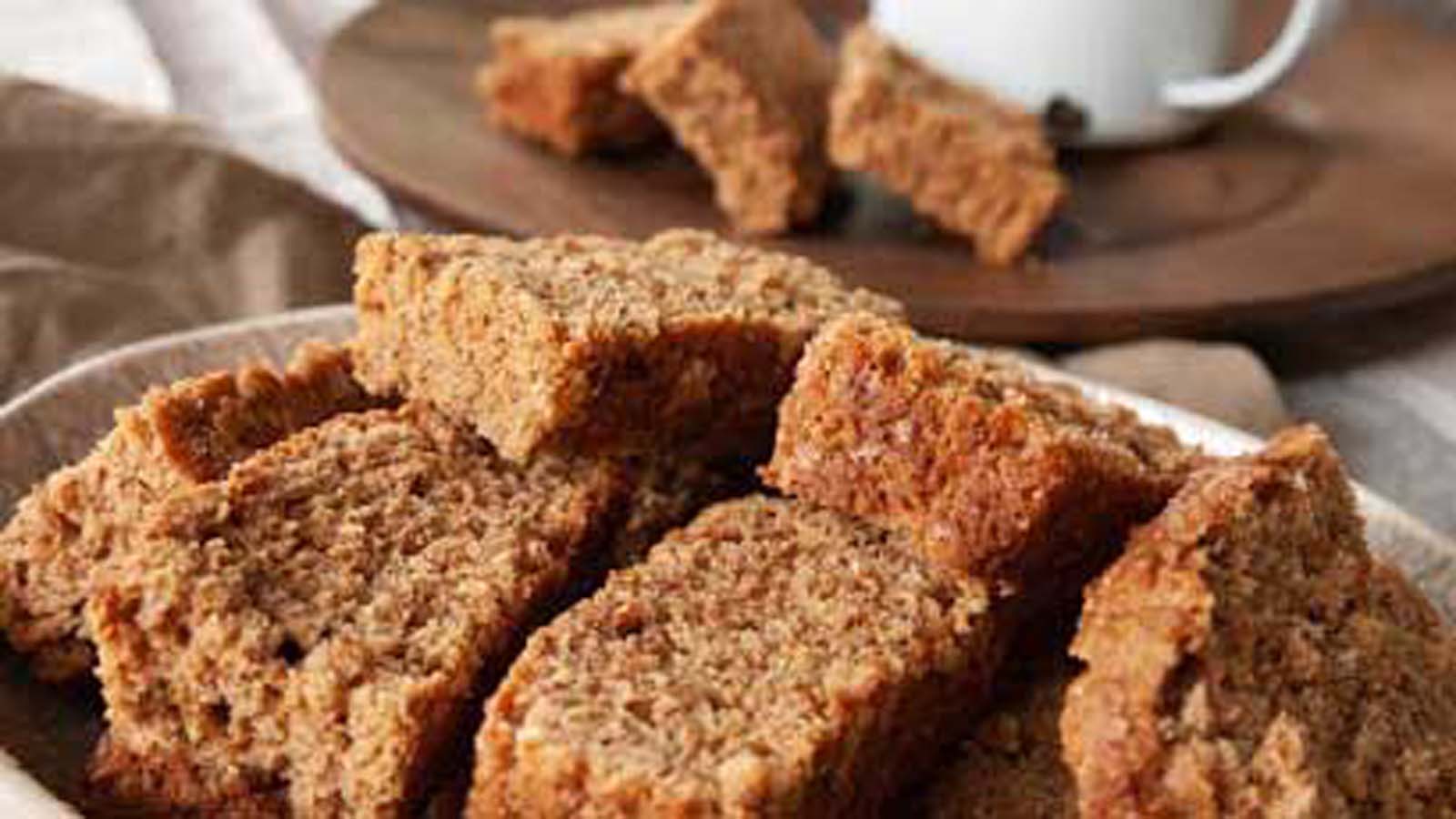 Traditional South African crunchy brown rusks ready to be dipped into tea or coffee.